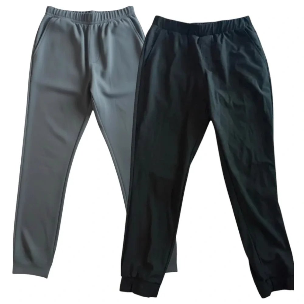 LOT OF 2, Old Navy Active HYBRID JOGGER PANTS Black & Gray PULL-ON POCKETS sz M